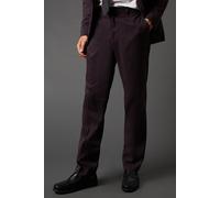 Burton Mens Suit Trousers Burgundy Burgundy Regular Fit Formal Business Wedding
