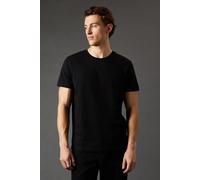 Burton Mens T Shirt Black Crew Neck 3 Pack Short Sleeve Regular Fit