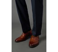 Burton Men's Tan Leather Smart Oxford Brogue Shoes | Size: 11 Burton Tan 11