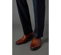 Burton Men's Tan Leather Smart Oxford Brogue Shoes | Size: 8 Burton Tan 8