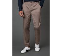 Burton Men's Taupe Slim Fit Chino Trousers | Size: 34S Burton Taupe 34S