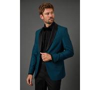 Burton Men's Teal Shawl Collar Slim Fit Tuxedo Jacket | Size: 38R Burton Teal 38R