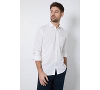 Burton Men's White Linen Blend Long Sleeve Shirt | Size: XL
