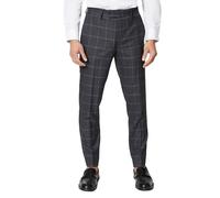 Burton Mens Windowpane Check Slim Tailored Suit Trousers BW1502
