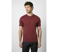 Burton Men's Wine Grandad Neck T-shirt in Burgundy | Size: Medium Burton Burgundy M