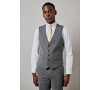 Burton Mid Grey Twill Waistcoat mid grey