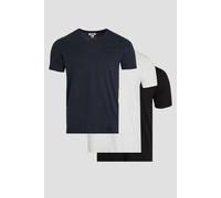 Burton Mixed 3 Pack Plain V Neck T-Shirts multi