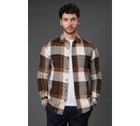 Burton Natural Large Brushed Check Long Sleeve Shirt natural S