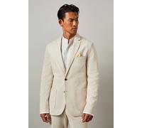 Burton Natural Linen Slim Fit Suit Jacket natural 46R