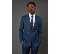 Burton Navy Birdseye Stretch Slim Fit Suit Jacket navy