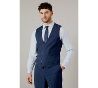 Burton Men's Navy Blue Check Tailored Fit Waistcoat | Size: Medium Burton Navy M