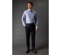 Burton Navy Check Stretch Slim Fit Smart Trousers navy 30R