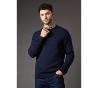 BURTON Navy Cotton Rich Crew Neck Jumper S