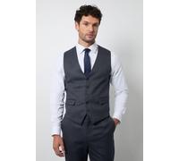 Burton Navy End On End Slim Fit Waistcoat navy