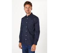 Burton Navy Eye Geo Print Long Sleeve Shirt In Black black XL