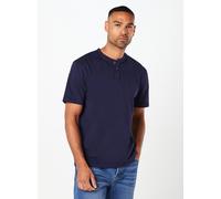 BURTON Navy Grandad Neck T Shirt S