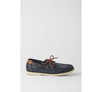 Burton Navy Leather Boat Shoes navy 12