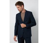 Burton Men's Navy Linen Slim Fit Suit Jacket | Size: 44R Burton Navy 44R