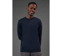 Burton Navy Long Sleeve Grandad Neck T-Shirt navy S