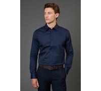 Burton Navy Print Slim Fit Long Sleeve Shirt navy