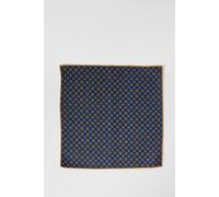 Burton Navy Printed Pocket Square navy One Size