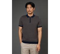 Burton Navy Short Sleeve Pattern Polo navy XXL