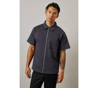 Burton Navy Short Sleeve Zip Through Jersey Shirt navy M