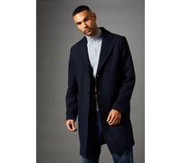 Burton Navy Signature 3 Button Epsom Wool Blend Coat navy L