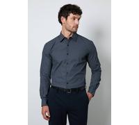 Burton Men's Navy Small Geometric Print Smart Long Sleeve Shirt | Size: XL