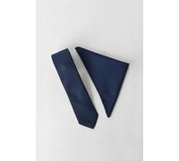 Burton Navy Textured Tie And Pocket Square navy One Size
