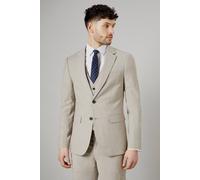 Burton Neutral Textured Slim Fit Suit Jacket neutral 38R