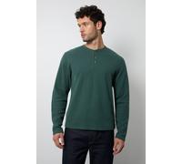 Burton Men's Olive Waffle Long Sleeve Henley T-shirt | Size: Large