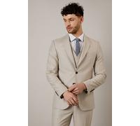 Burton Pale Grey Textured Slim Fit Suit Jacket In Light Grey light grey 44R