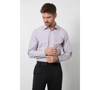 Burton Men's Pink Textured Easy Iron Slim Fit Long Sleeve Shirt | Size: 17 inches Burton Pink 17 inches