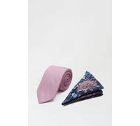 Burton Pink Tie And Floral Pocket Set pink One Size