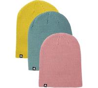 Burton Recycled DND Beanie (3 Pack), Rock Lichen/Sulfur/Powder Blush, One Size
