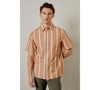 Burton Rust Bold Stripe Short Sleeve Shirt rust S