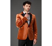 Burton Rust Velvet Slim Fit Tuxedo Jacket rust 38R