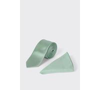 Burton Sage Tie And Pocket Square Set sage One Size