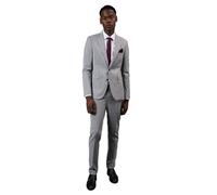 Burton Skinny Fit Light Grey Essential Suit Trousers, 36S, Light Grey