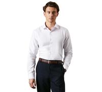 Burton Men's Slim Fit Long Sleeve Herringbone Shirt in White | Size: 15 inches Burton White 15 inches