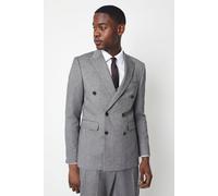 Burton Slim Herringbone Suit Jacket In Grey grey 46R