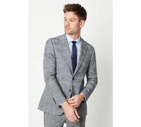 Burton Mens Suit Jacket Neutral Slub Textured Tailored Fit Formal Wedding Smart