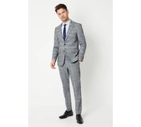 Burton Slub Textured Wedding Suit Trouser In Neutral