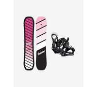 Burton Smalls Snowboard Pink + Burton Smalls Re:Flex Snowboard Bindings Black Kids - 138