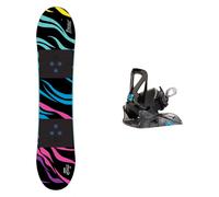 Burton - Snowboard Bindings - Snowboard Set Mini Grom 2024 - Black Black M.S.XS