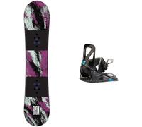 Burton - Snowboard - Snowboard set Grom in Wood - Purple Purple 110 cm.120 cm