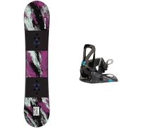 Burton - Snowboard - Snowboard set Grom in Wood - Purple Purple 130 cm.110 cm.120 cm