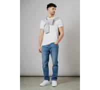 Burton Stone Wash Stretch Straight Fit Jeans In Light Blue light blue