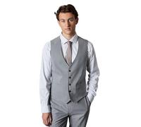 Burton Tailored Fit Light Grey Essential Waistcoat, L, light grey